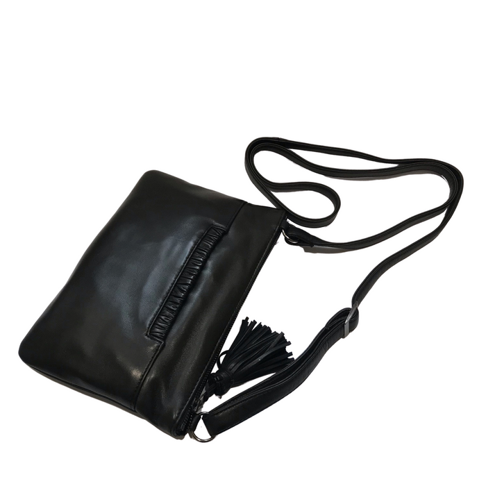 CHRISTINE | Black Plain Lambskin Bag